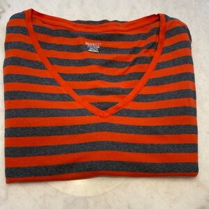 Merona XXL striped long sleeve vneck top